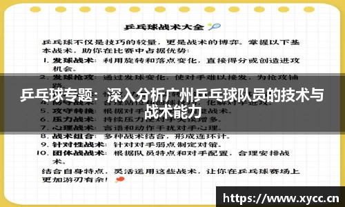乒乓球专题：深入分析广州乒乓球队员的技术与战术能力