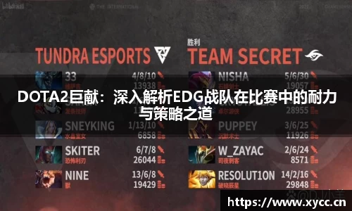 DOTA2巨献：深入解析EDG战队在比赛中的耐力与策略之道